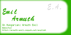 emil armuth business card